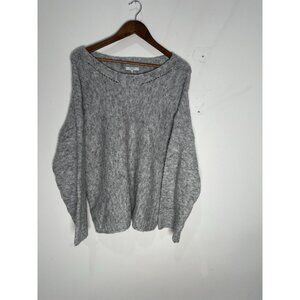 FRNCH Paris Men’s Gray Sweater Size M/L – Minimalist Knit Quiet Luxury European